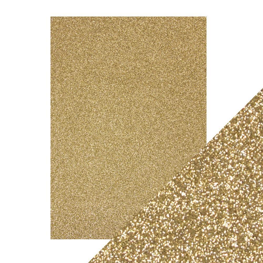 Craft Perfect Glitter Card Craft Perfect - Glitter Card - Gold Dust - A4 (5/PK) - 9940e