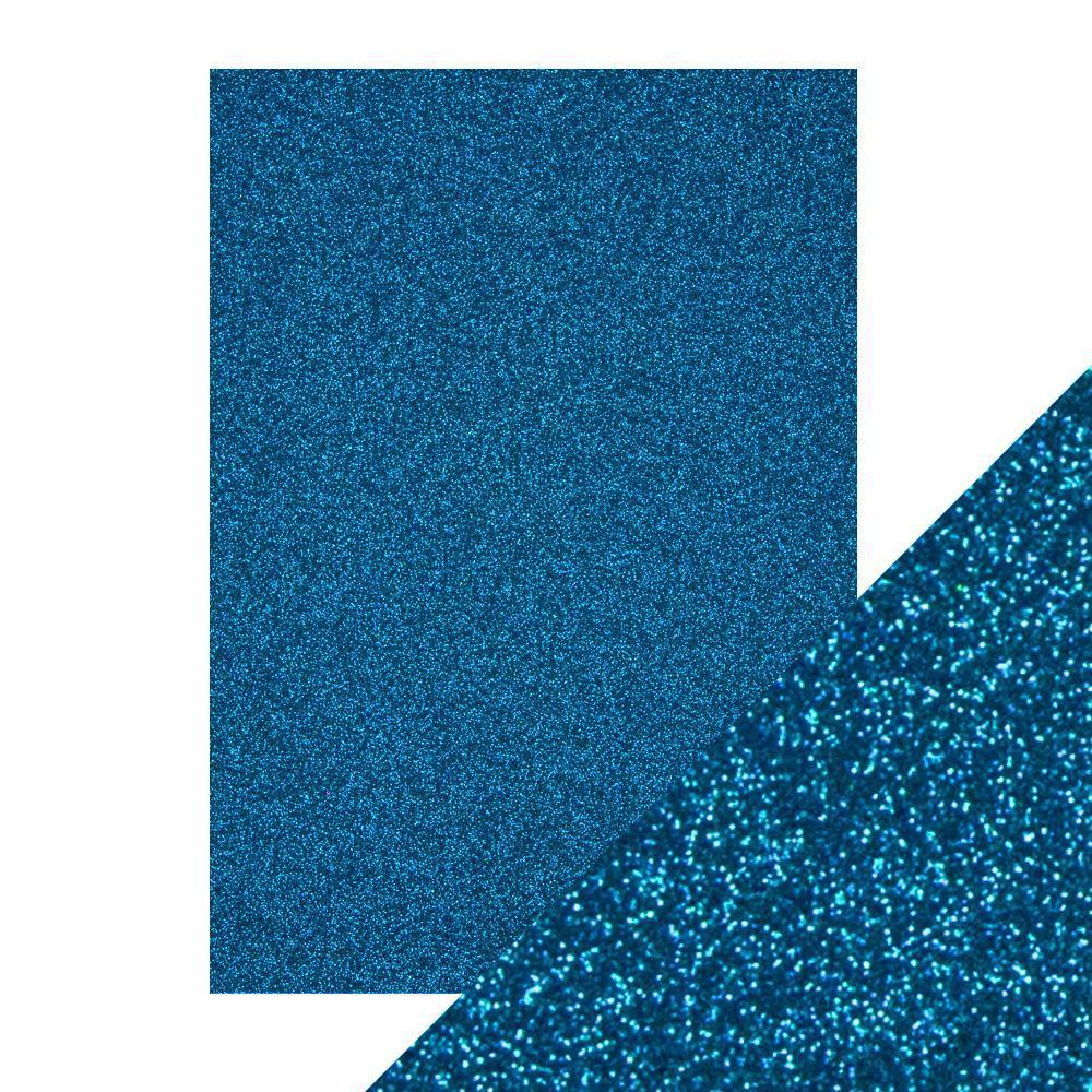 Craft Perfect Glitter Card Craft Perfect - Glitter Card - Midnight Topaz - A4 (5/PK) - 9947e