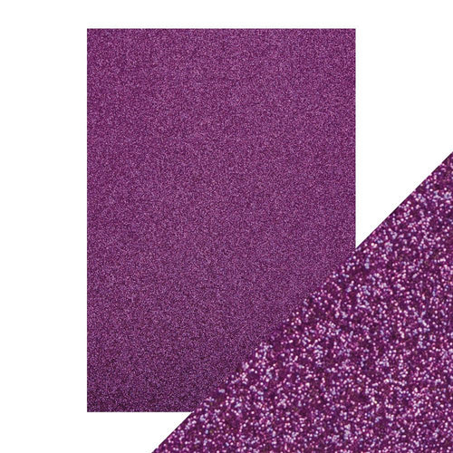 Craft Perfect Glitter Card Craft Perfect - Glitter Card - Nebula Purple - A4 (5/PK) - 9946e