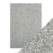 Craft Perfect Glitter Card Craft Perfect â€“ Glitter Card - Silver Screen - A4 - 250gsm - 5 Sheets - 9941E