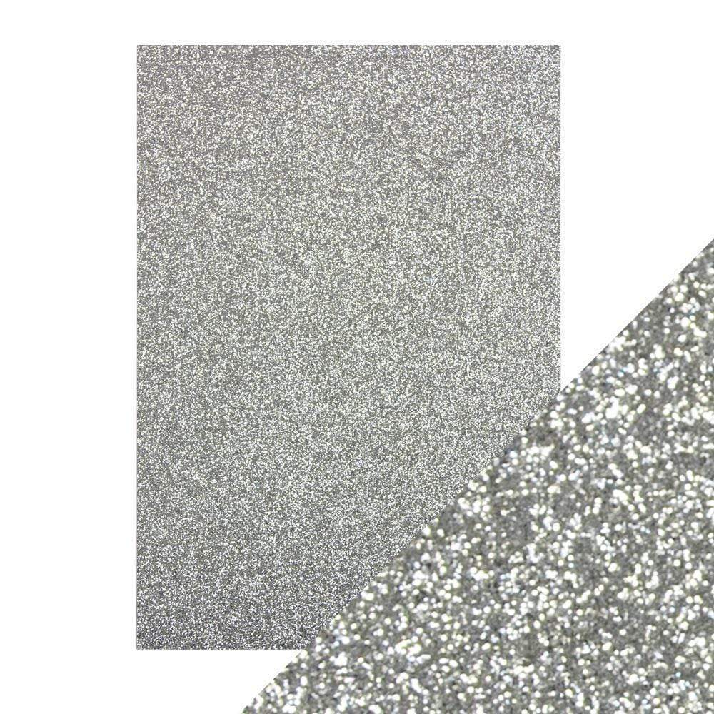 Craft Perfect Glitter Card Craft Perfect – Glitter Card - Silver Screen - A4 - 250gsm - 5 Sheets - 9941E