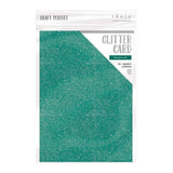 Load image into Gallery viewer, Craft Perfect Glitter Card Craft Perfect - Glitter Card - Turquoise Lake - A4 (5/Pk) - 9954e