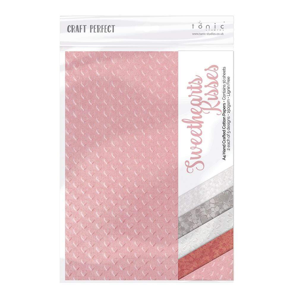 Craft Perfect Hand Crafted Cotton Papers Craft Perfect - Hand Made Cotton Papers - Sweethearts Kisses - 1972E