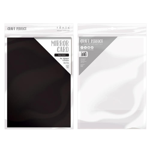 Craft Perfect Mirror Card Craft Perfect - Black Velvet Mirror Card Craft Perfect - Satin Mirror Card - Black Velvet A4 - 9474E