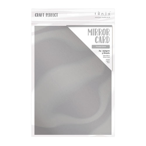Craft Perfect Mirror Card Craft Perfect - Frosted Silver Mirror Card Craft Perfect – Mirror Card - Satin Effect - Frosted Silver - A4 - 250gsm - 5 Sheet - 9467E