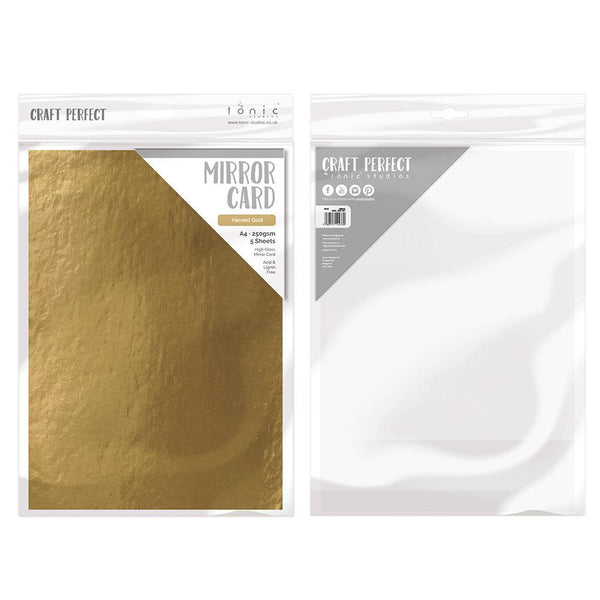 Craft Perfect Mirror Card Craft Perfect - Harvest Gold Mirror Card Craft Perfect – Mirror Card - High Gloss - Harvest Gold - A4 - 250gsm - 5 Sheets - 9442E