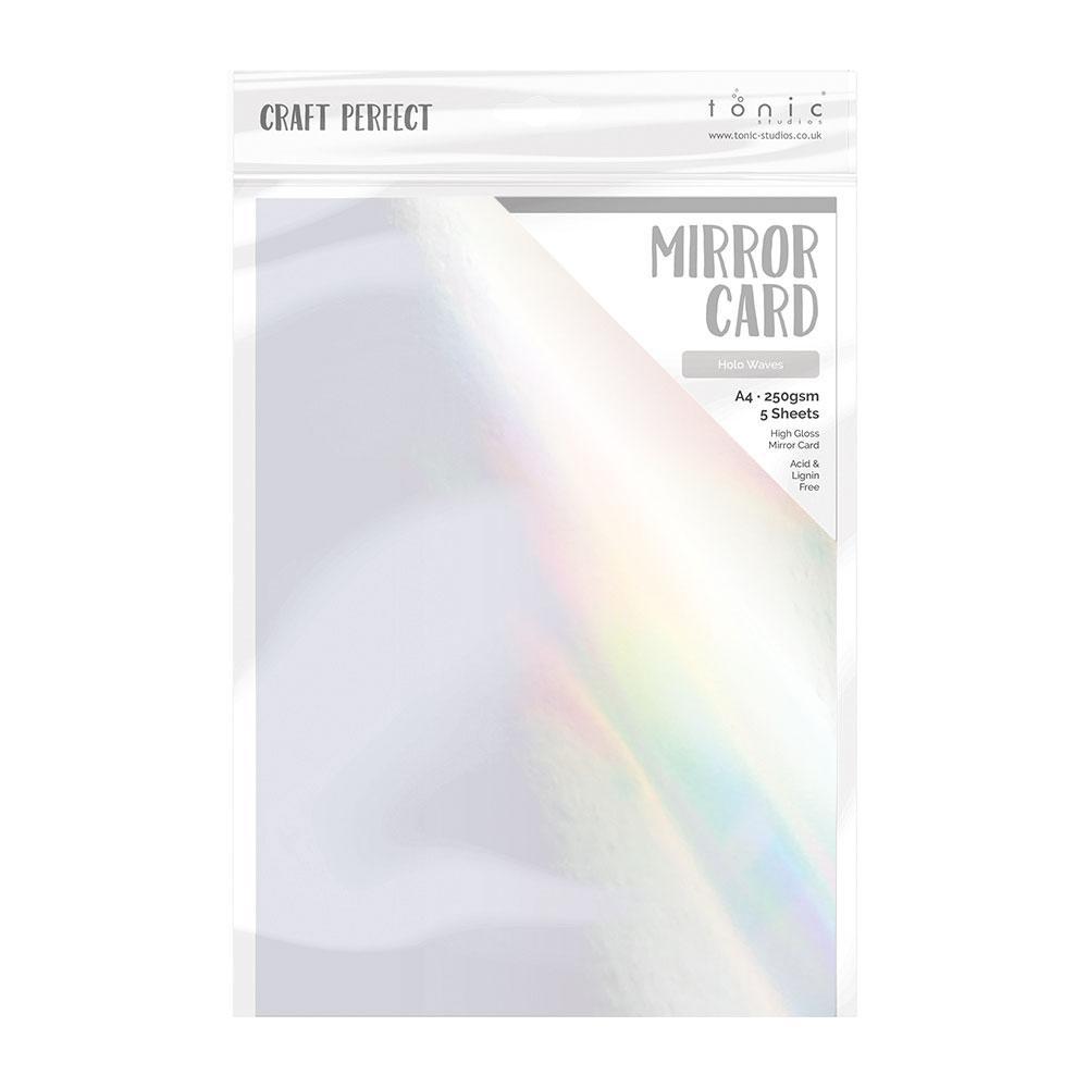 Craft Perfect Mirror Card Craft Perfect - Mirror Card - High Gloss - Holo Waves - A4 (5/PK) - 9448e