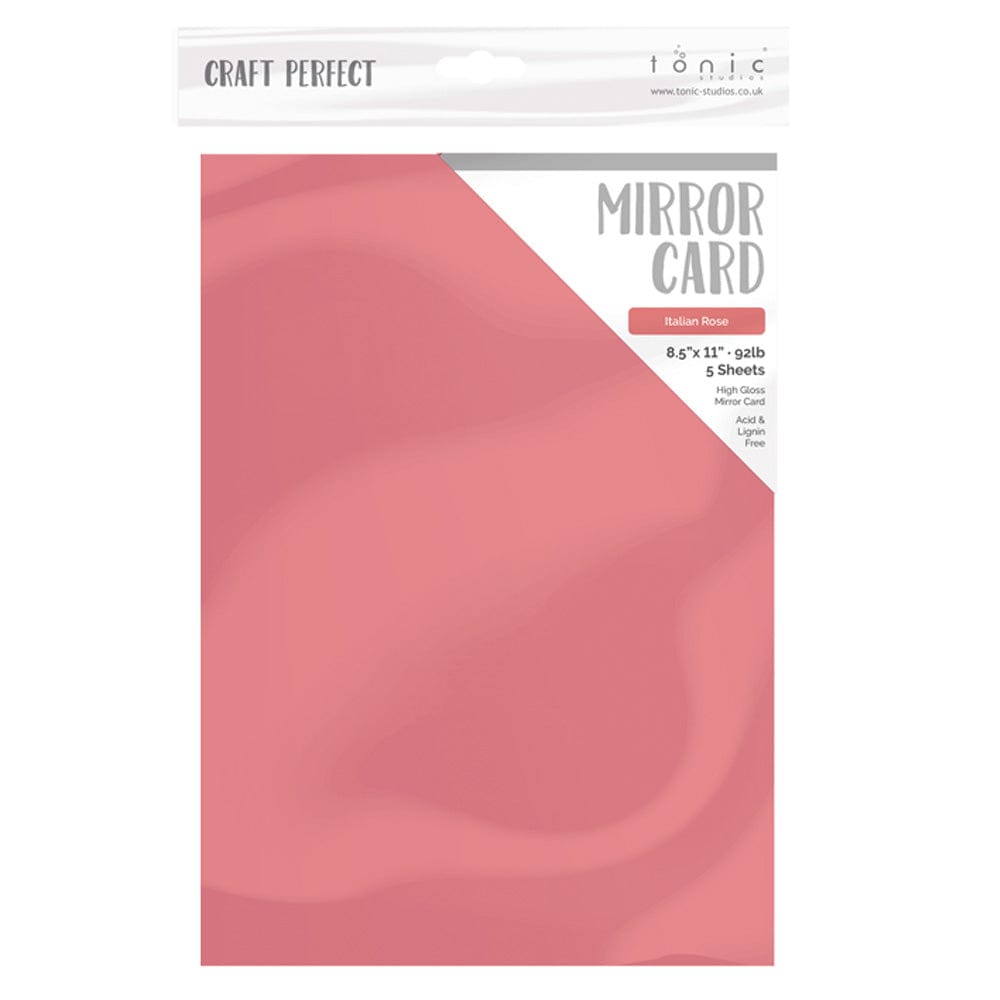 Craft Perfect Mirror Card Craft Perfect - Mirror Card High Gloss - Italian Rose - A4 - 5 Pack - 8704E