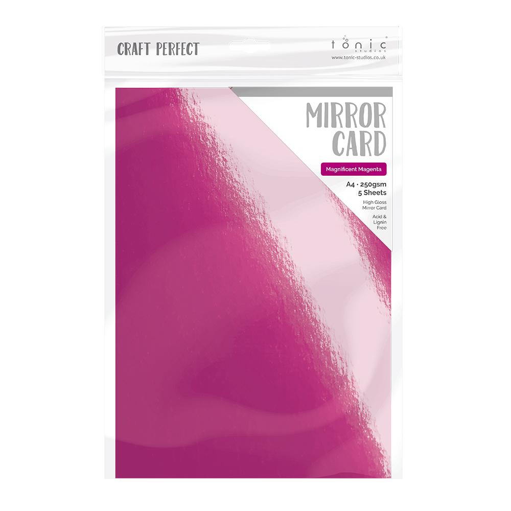 Craft Perfect Mirror Card Craft Perfect - Mirror Card - High Gloss - Magnificent Magenta - A4 (5/PK) - 8700e