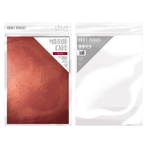 Craft Perfect Mirror Card Craft Perfect - Mirror Card - High Gloss - Opera Red - A4 (5/PK) - 9447e