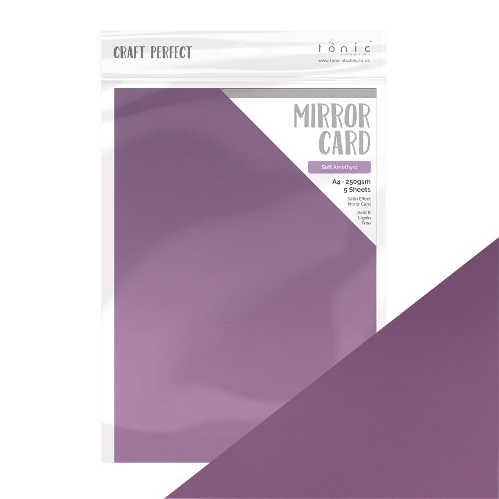 Craft Perfect Mirror Card Craft Perfect - Mirror Card - High Gloss - Soft Amethyst - A4 (5/PK) - 9480E