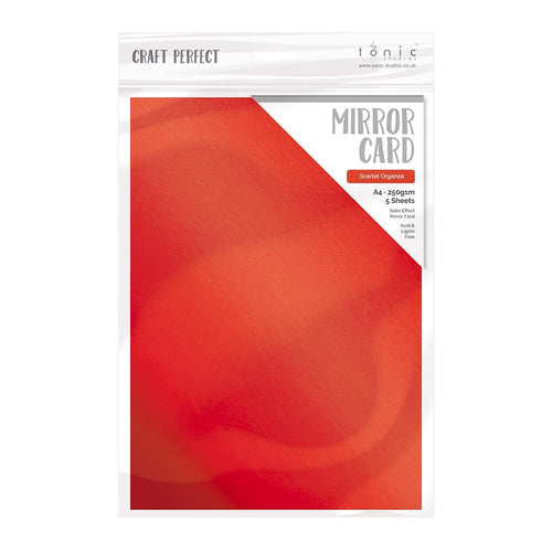 Craft Perfect Mirror Card Craft Perfect - Scarlet Organza Mirror Card Craft Perfect - Satin Mirror Card - Scarlet Organza A4 - 9471E
