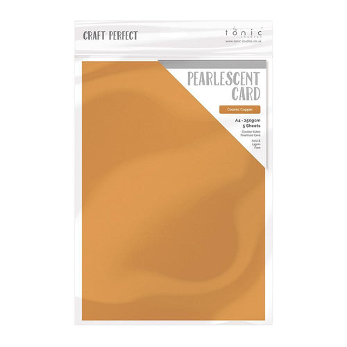 Craft Perfect Pearlescent Card Craft Perfect - Cosmic Copper Pearlescent Card Craft Perfect - Pearlescent Card - Cosmic Copper A4 (5/PK) - 9501E