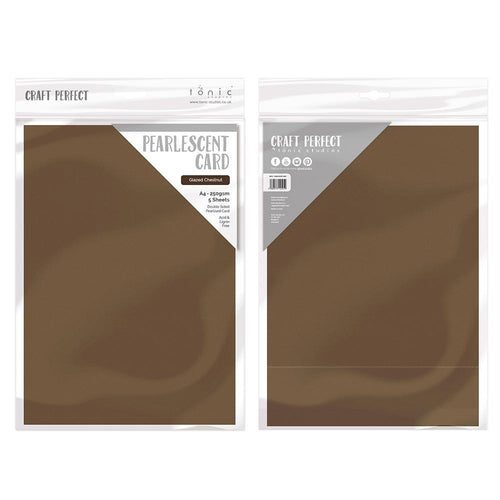 Craft Perfect Pearlescent Card Craft Perfect - Glazed Chesnut Pearlescent Card Craft Perfect - Pearlescent Card - Glazed Chestnut A4 (5/PK) - 9507E
