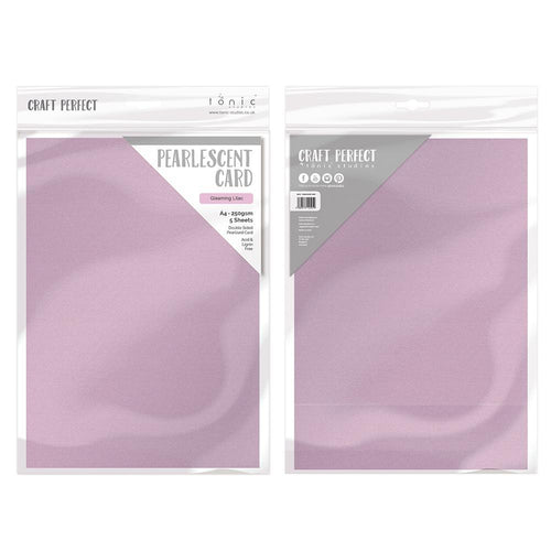 Craft Perfect Pearlescent Card Craft Perfect - Gleaming Lilac Pearlescent Card Craft Perfect - Pearlescent Card - Gleaming Lilac A4 (5/PK) - 9504E