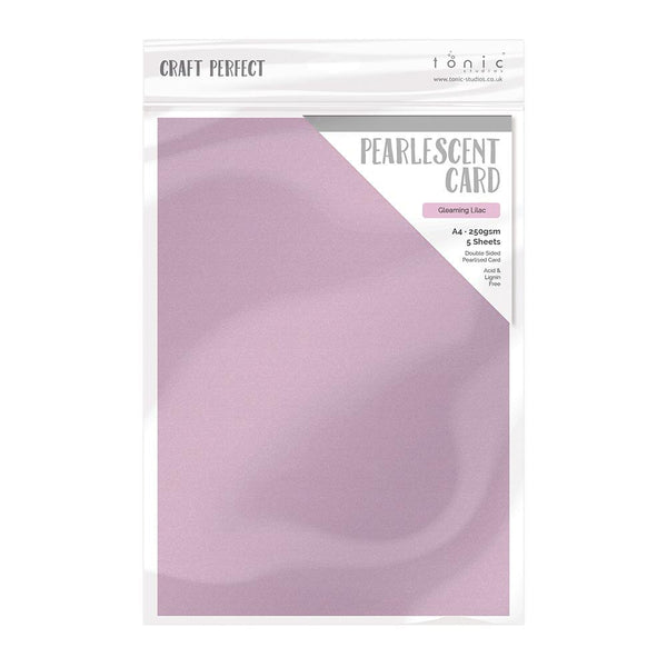 Craft Perfect Pearlescent Card Craft Perfect - Gleaming Lilac Pearlescent Card Craft Perfect - Pearlescent Card - Gleaming Lilac A4 (5/PK) - 9504E