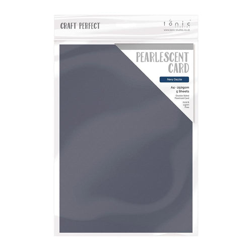 Craft Perfect Pearlescent Card Craft Perfect - Navy Dazzle Pearlescent Card Craft Perfect - Pearlescent Card - Navy Dazzle A4 (5/PK) - 9505E