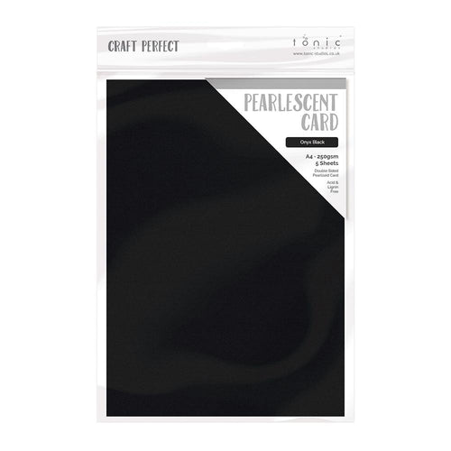 Craft Perfect Pearlescent Card Craft Perfect - Onyx Black Pearlescent Card Craft Perfect - Pearlescent Card - Onyx Black - A4 - 210mm x 297mm - 250gsm - 5 Sheets - 9498E