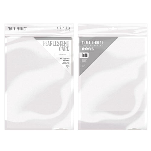 Craft Perfect Pearlescent Card Craft Perfect - Pearl White Pearlescent Card Craft Perfect - Pearlescent Card - Pearl White A4 (5/PK) - 9497E