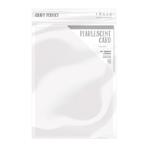 Craft Perfect Pearlescent Card Craft Perfect - Pearl White Pearlescent Card Craft Perfect - Pearlescent Card - Pearl White A4 (5/PK) - 9497E
