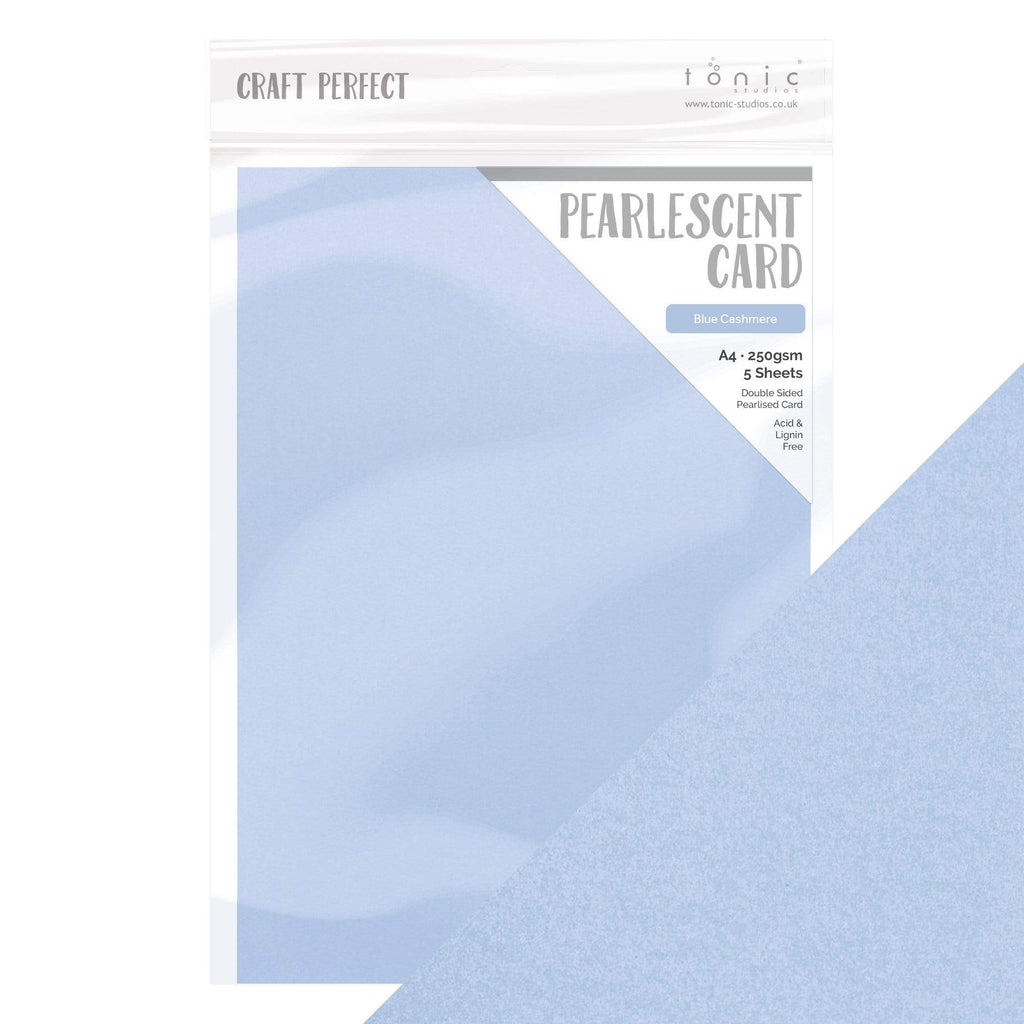 Craft Perfect Pearlescent Card Craft Perfect - Pearlescent Card - Blue Cashmere - A4 (5/PK) - 9518E