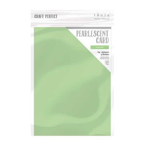 Craft Perfect Pearlescent Card Craft Perfect - Pearlescent Card - Fresh Mint - A4 (5/PK) - 9514E