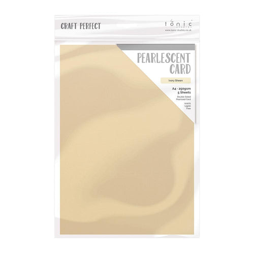 Craft Perfect Pearlescent Card Craft Perfect - Pearlescent Card - Ivory Sheen - A4 (5/PK) - 9512e