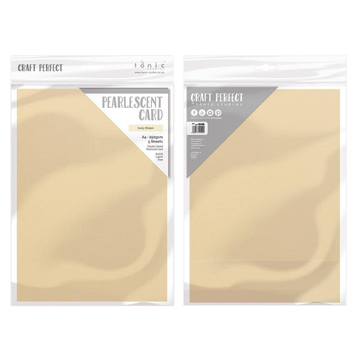 Craft Perfect Pearlescent Card Craft Perfect - Pearlescent Card - Ivory Sheen - A4 (5/PK) - 9512e