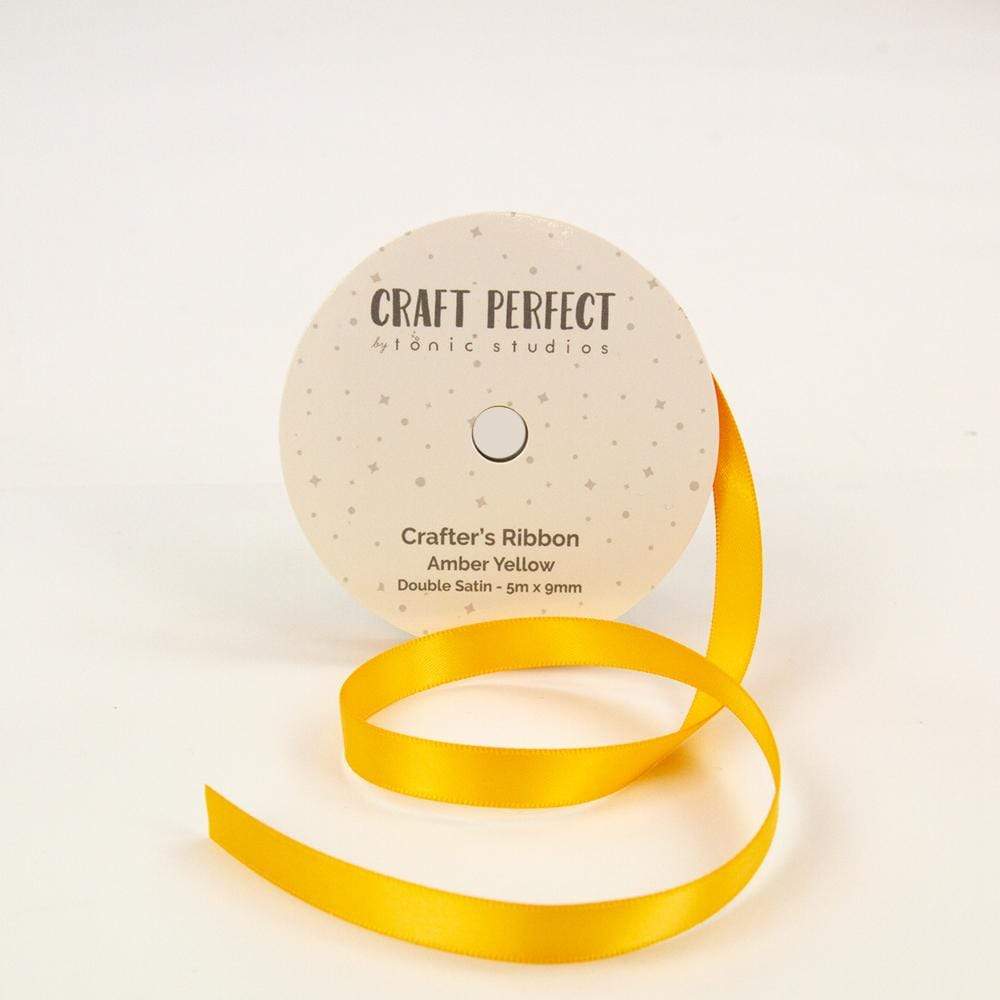 Craft Perfect Ribbon Craft Perfect - Ribbon - Double Face Satin - Amber Yellow - 9mm - 8983E