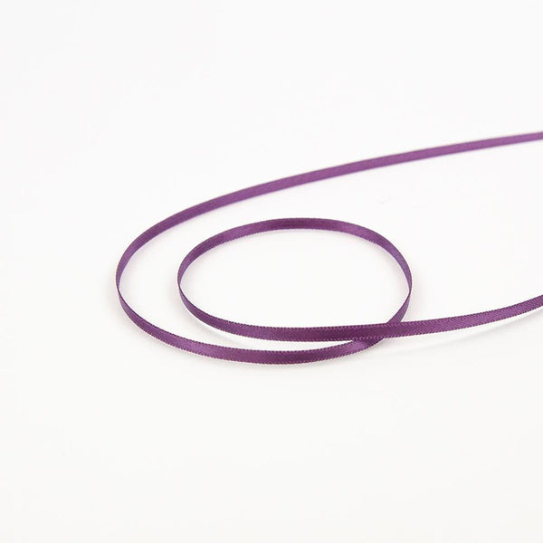 Craft Perfect Ribbon Craft Perfect - Ribbon - Double Face Satin - Aubergine Purple - 3mm - 8960E