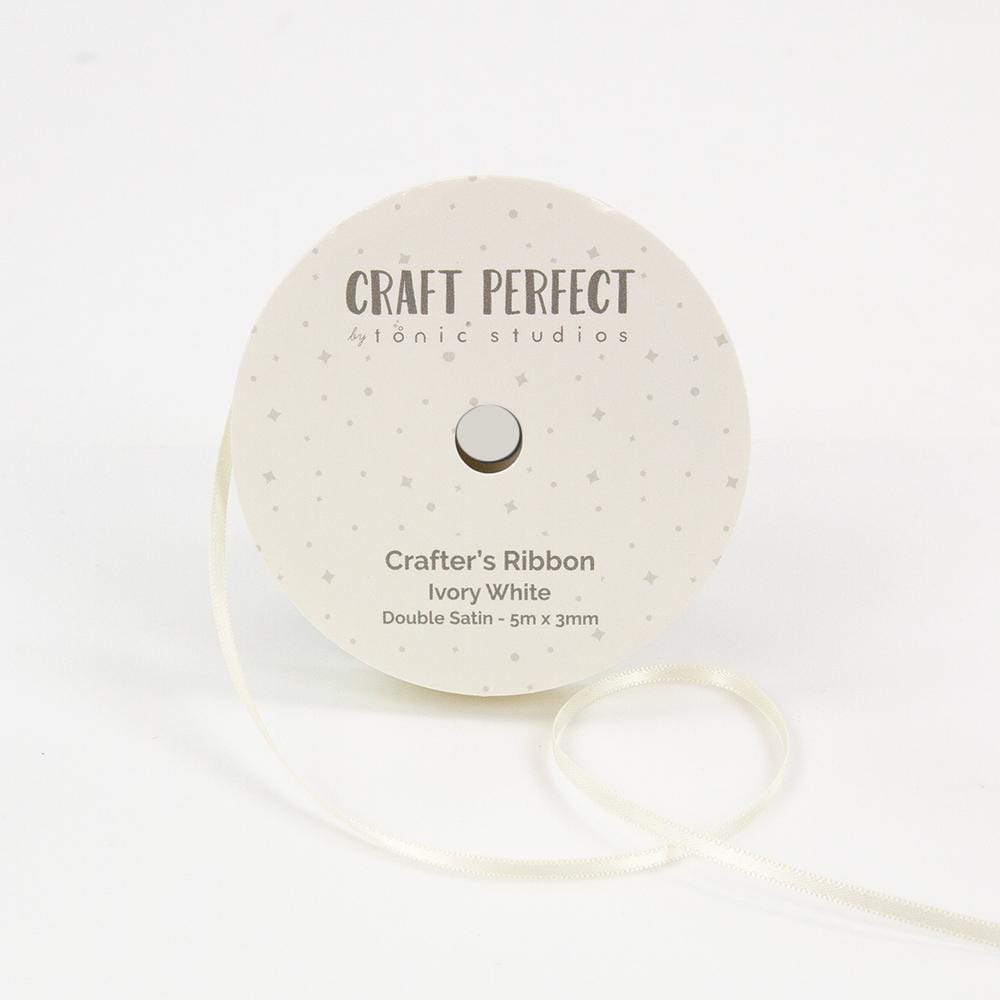 Craft Perfect Ribbon Craft Perfect - Ribbon - Double Face Satin - Ivory White - 3mm - 8972E