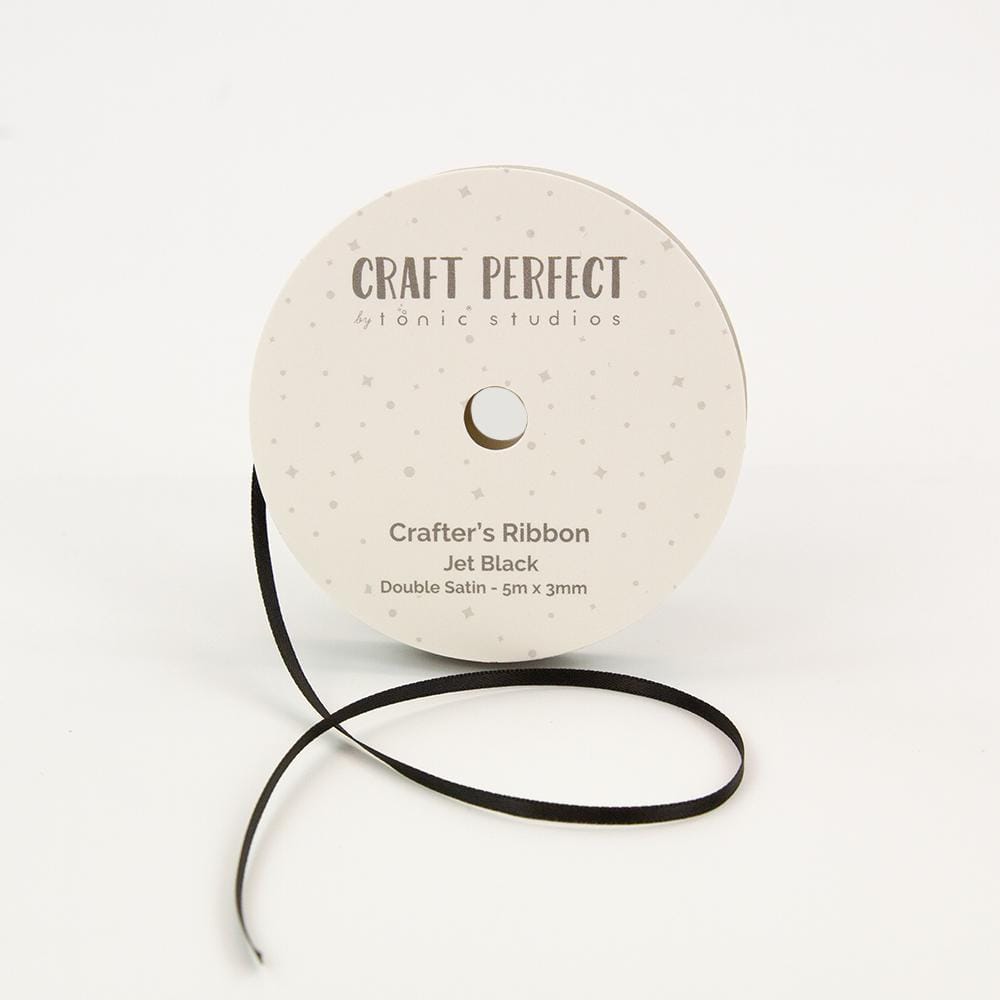 Craft Perfect Ribbon Craft Perfect - Ribbon - Double Face Satin - Jet Black - 3mm - 8974E