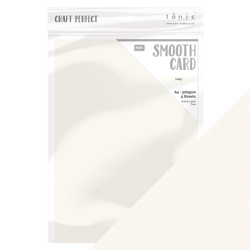 Craft Perfect Smooth Card Craft Perfect - Smooth Card - Ivory - 300gsm - A4 (5/PK) - 9568E