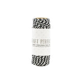 Load image into Gallery viewer, Craft Perfect Twine Craft Perfect - Striped Bakers Twine - Jet Black - (2mm/25m) - 9981E
