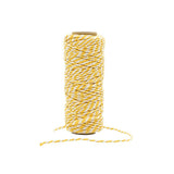 Load image into Gallery viewer, Craft Perfect Twine Craft Perfect - Striped Bakers Twine - Marigold Yellow - (2mm/25m) - 9989E