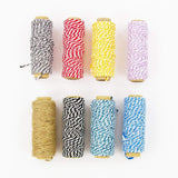 Load image into Gallery viewer, Craft Perfect Twine Craft Perfect - Striped Bakers Twine - Marigold Yellow - (2mm/25m) - 9989E