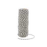 Load image into Gallery viewer, Craft Perfect Twine Craft Perfect - Striped Bakers Twine - Pewter Grey - (2mm/25m) - 9982E
