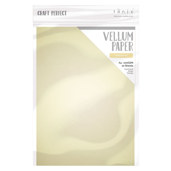 Craft Perfect Vellum Paper Vellum Paper - Pearled Gold - A4 (10/PK) - 100GSM - 9999E