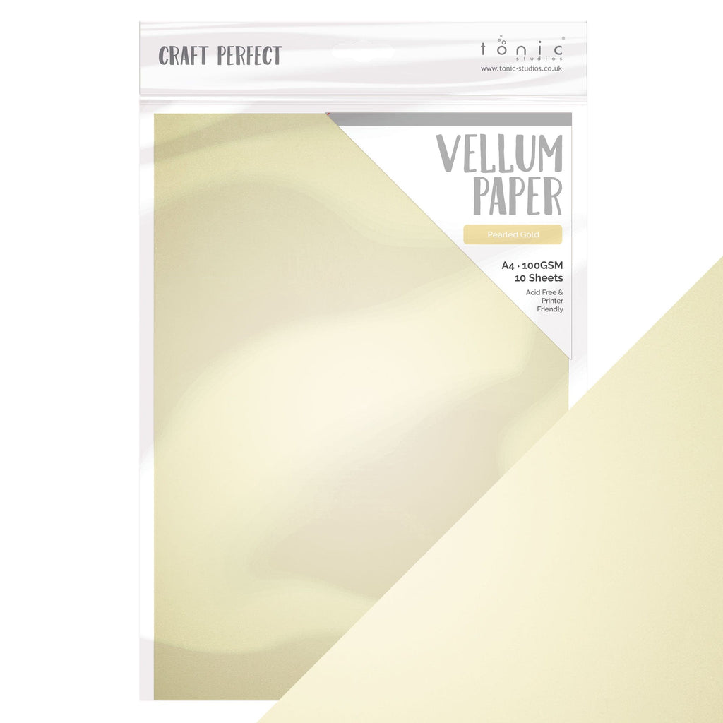 Craft Perfect Vellum Paper Vellum Paper - Pearled Gold - A4 (10/PK) - 100GSM - 9999E