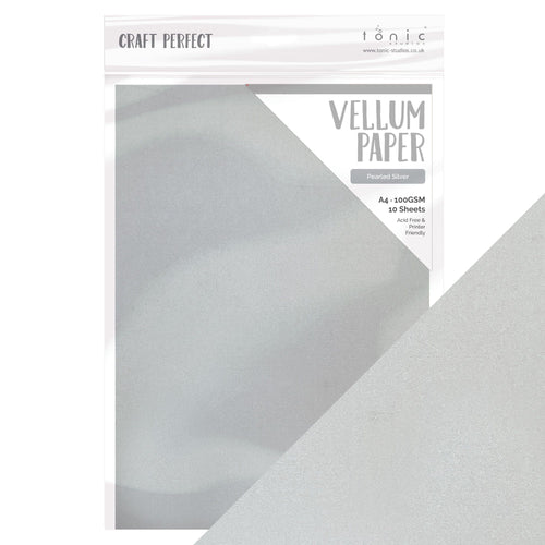 Craft Perfect Vellum Paper Vellum Paper - Pearled Silver - A4 (10/PK) - 100GSM - 9998E
