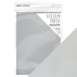 Load image into Gallery viewer, Craft Perfect Vellum Paper Vellum Paper - Pearled Silver - A4 (10/PK) - 100GSM - 9998E