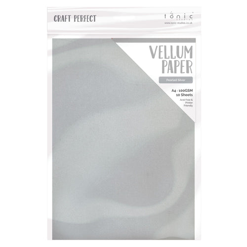 Craft Perfect Vellum Paper Vellum Paper - Pearled Silver - A4 (10/PK) - 100GSM - 9998E