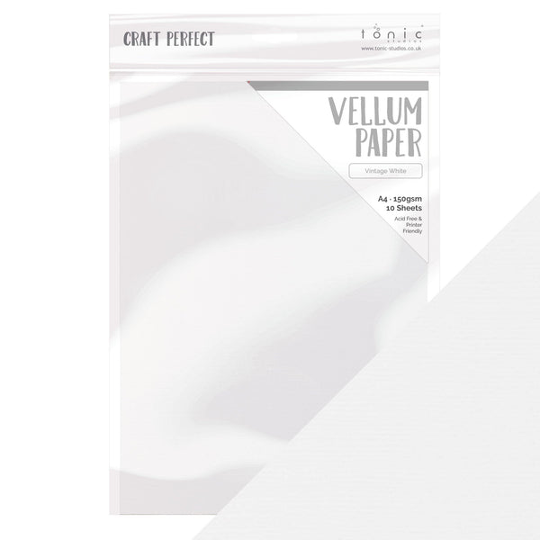Craft Perfect Vellum Paper Vellum Paper - Vintage White - A4 (10/PK) - 150GSM - 9996E