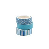 Load image into Gallery viewer, Craft Perfect - Washi Tape - Blue Night - (15mm/5m) - 3 Rolls - 9319E