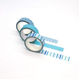 Load image into Gallery viewer, Craft Perfect - Washi Tape - Blue Night - (15mm/5m) - 3 Rolls - 9319E