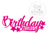 Load image into Gallery viewer, Cut&#39;ables SVG Birthday Wishes Stars - Sentiment Digital File - 4233SVG