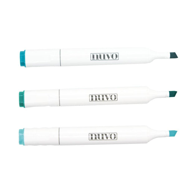 Nuvo Pens and Pencils Nuvo - Marker Pen Collection - Aquamarine - 3 Pack - 326N