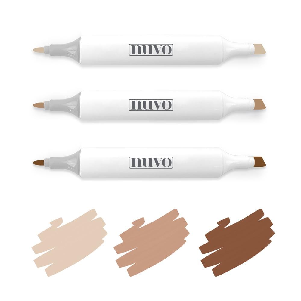 Nuvo Pens and Pencils Nuvo - Marker Pen Collection - Cookies & Cream - 3 Pack - 329N