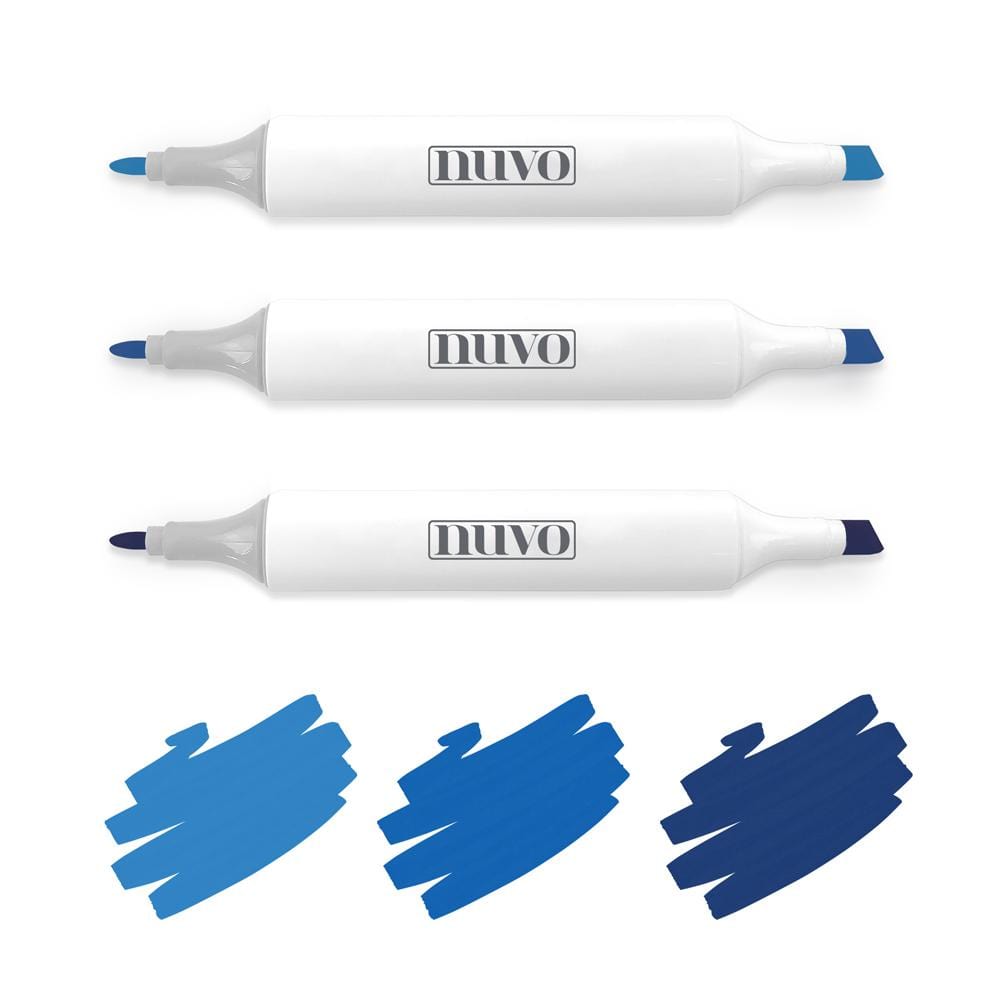 Nuvo Pens and Pencils Nuvo - Marker Pen Collection - Indigo Ink - 3 Pack - 327N