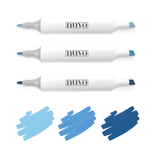 Nuvo Pens and Pencils Nuvo - Marker Pen Collection - Marina Blues - 3 Pack - 314N